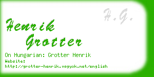 henrik grotter business card
